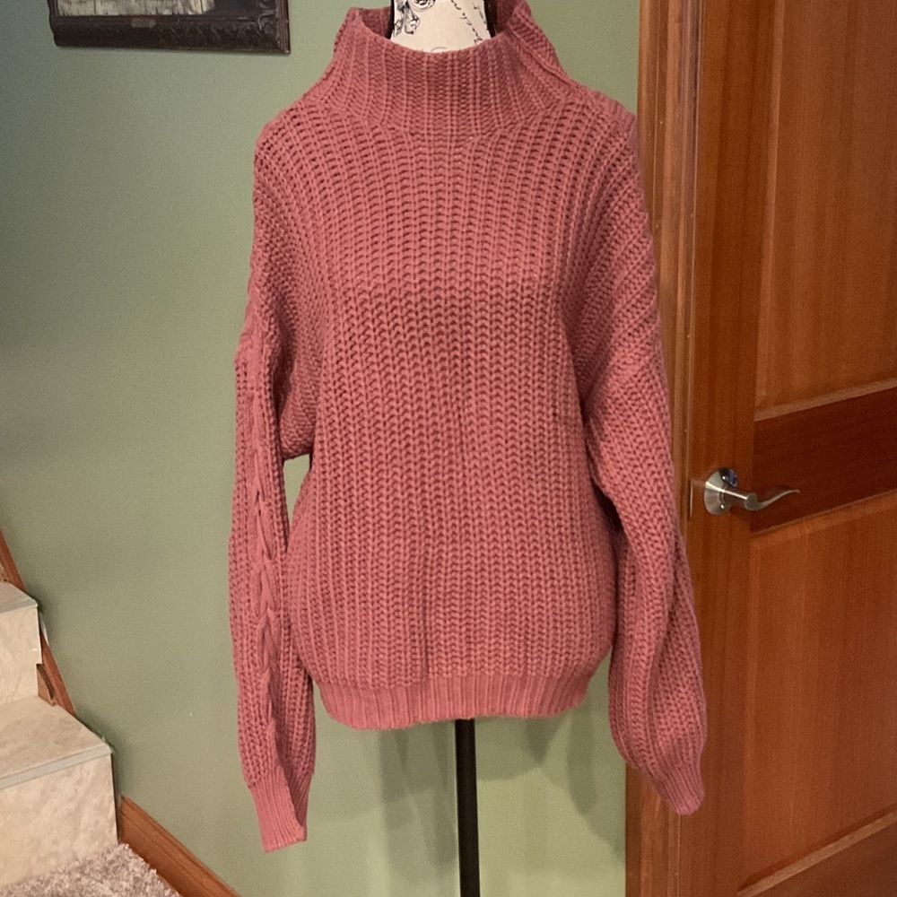 Express Brown Cowl Neck Sweater, Size S